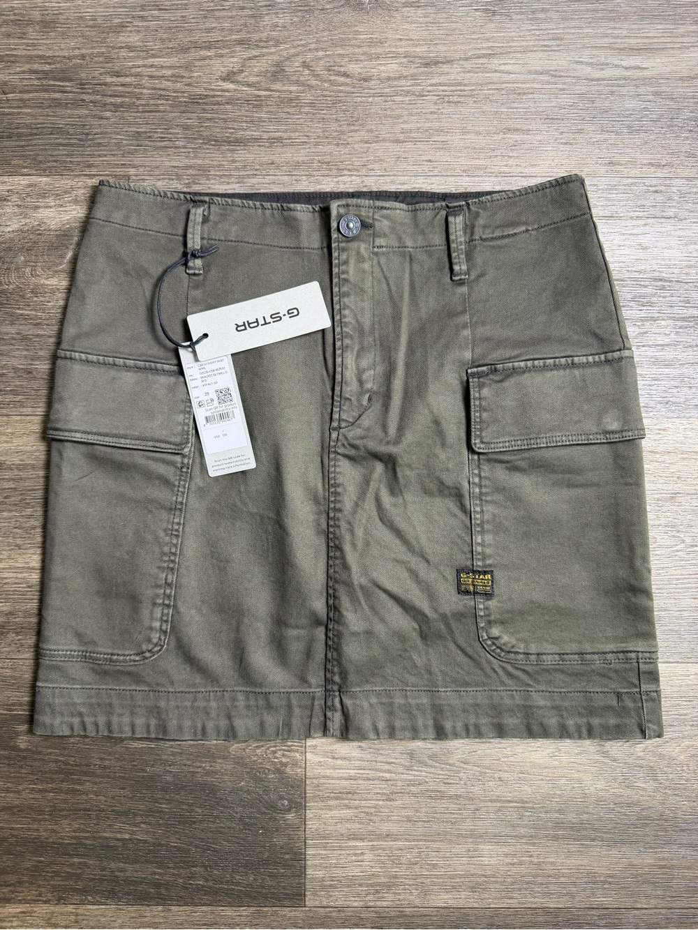 G-STAR Olive Green Cargo Utility Mini Skirt